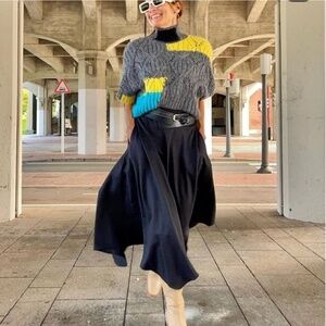 Zara Color Block Knit Vest NWT